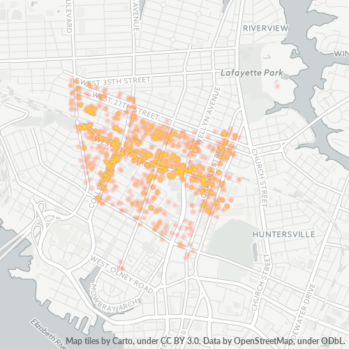 23517 Business Density Heatmap