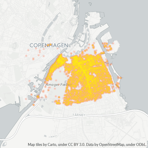 2300 Heatmap over forretningstæthed