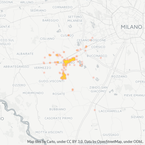 Mappa di calore per cap 20083