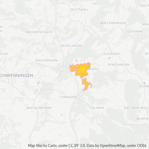 Heatmap für plz 78647