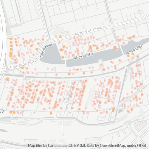 Heatmap voor postcode 3065