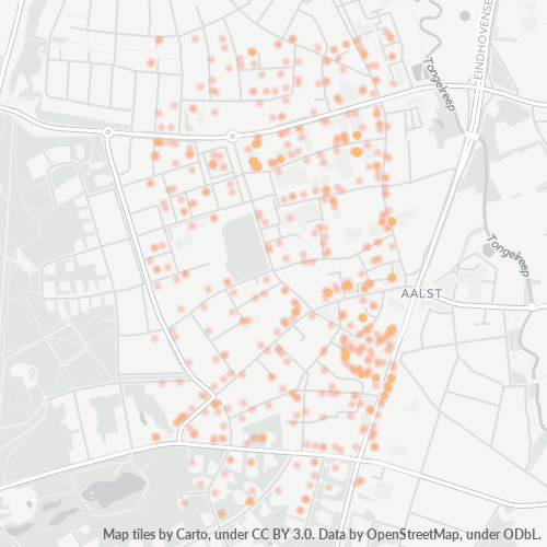 Heatmap voor postcode 5582