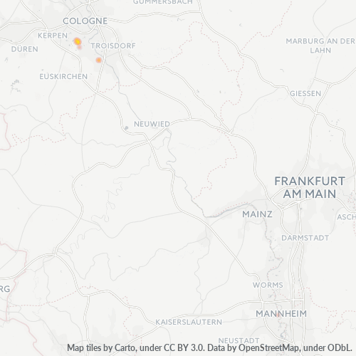 Heatmap für plz 68782