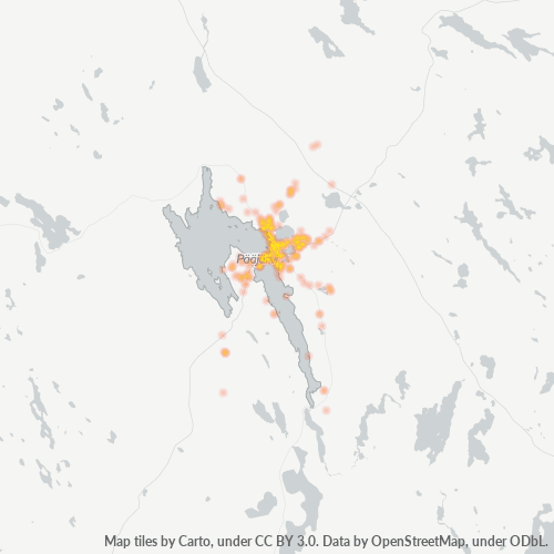 43500 Yritystiheys lämpökarttana
