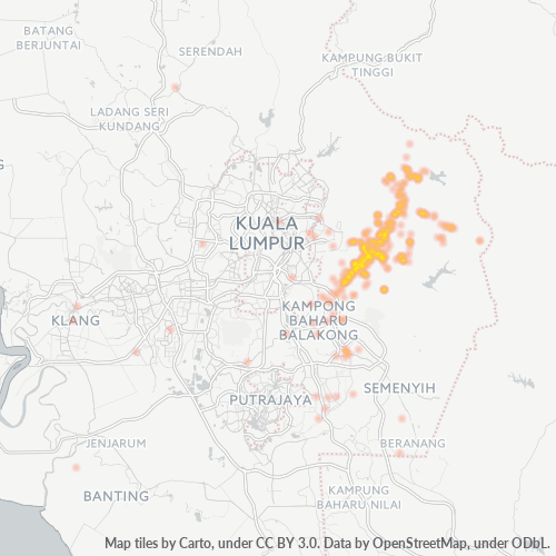 43100 Business Density Heatmap