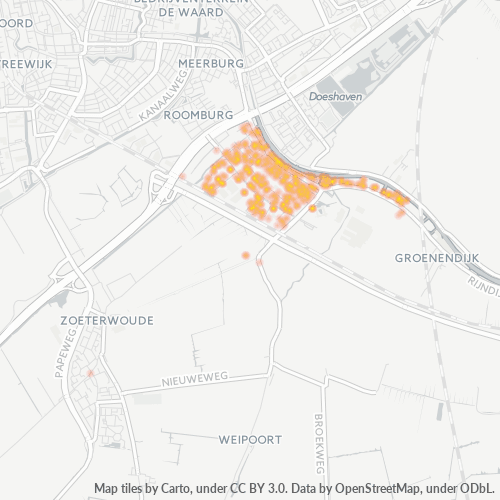 Heatmap voor postcode 2382