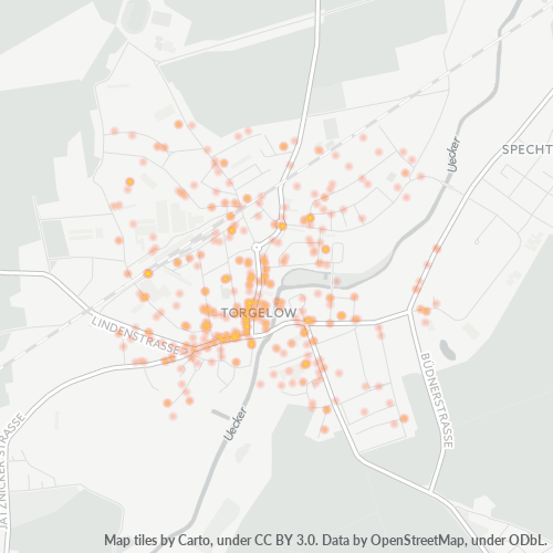 Heatmap für plz 17358