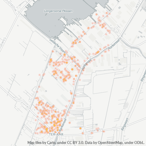 Heatmap voor postcode 2461