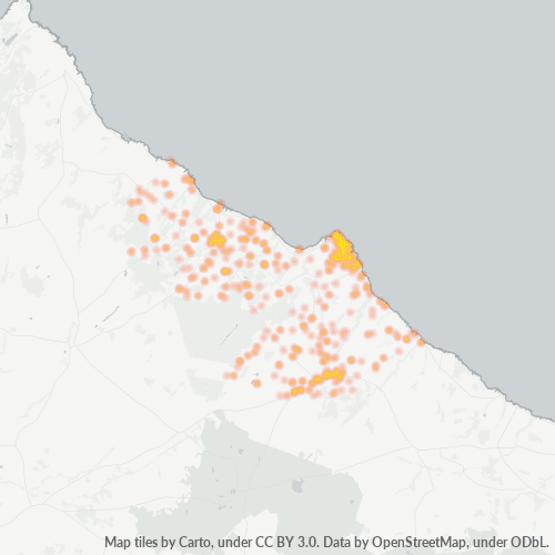 3760 Heatmap over forretningstæthed