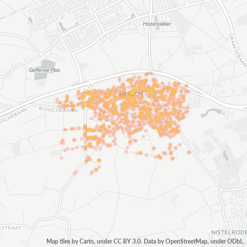 Heatmap voor postcode 5384