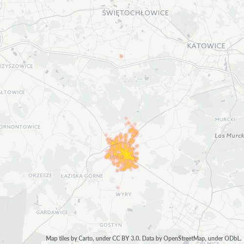43-190 Mapa intensywności działalności gospodarczej