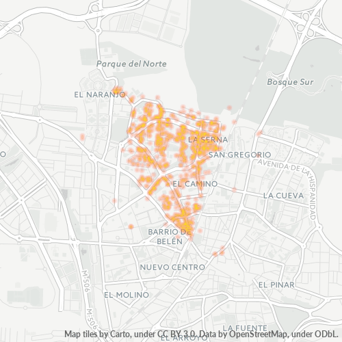 28941 Mapa de calor de densidad empresarial