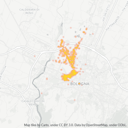 40131 Mappa di concentrazione per la densità di aziende