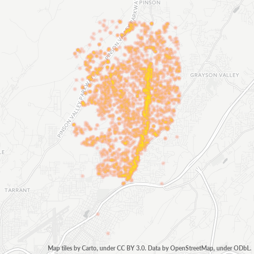 35215 Business Density Heatmap