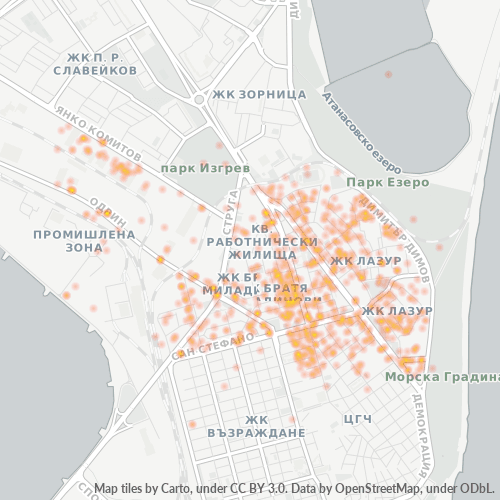 8001 Топлинна карта на бизнеса