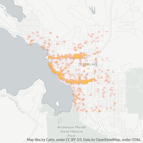 95422 Business Density Heatmap