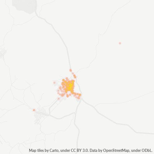 99900-000 Mapa de calor de densidad empresarial