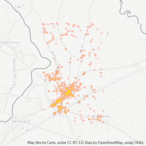 27576 Business Density Heatmap