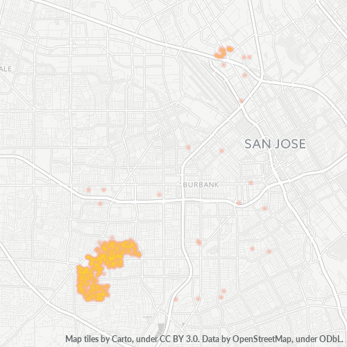 95130 Business Density Heatmap