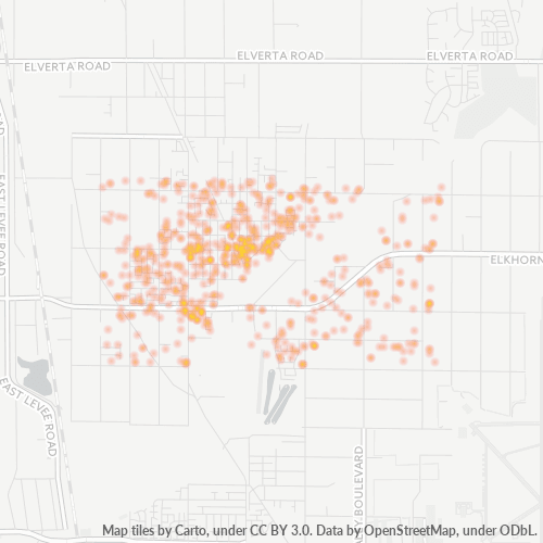 95673 Business Density Heatmap