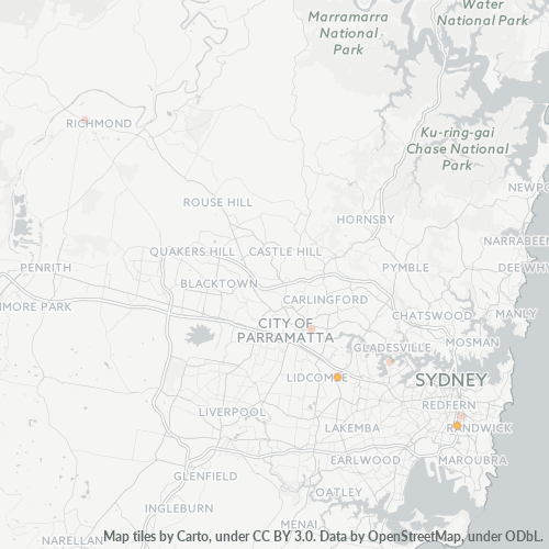 3031 Business Density Heatmap