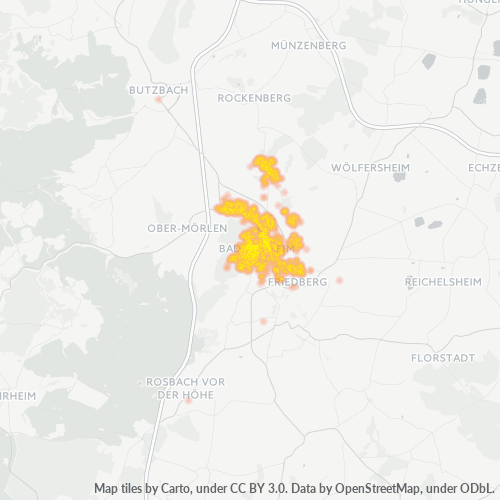 Heatmap für plz 61231