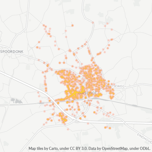 Heatmap voor postcode 5688