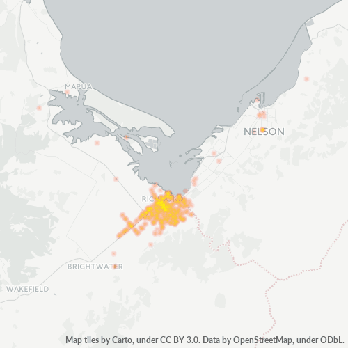 7020 Business Density Heatmap