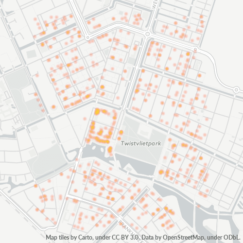 Heatmap voor postcode 8043