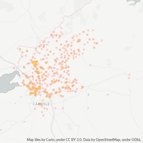 CA6 Business Density Heatmap