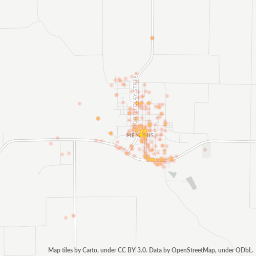 63555 Business Density Heatmap