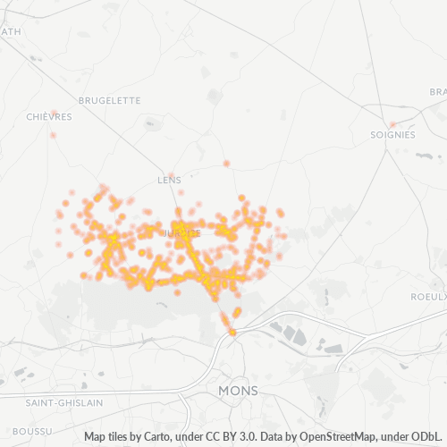 Heatmap voor postcode 7050
