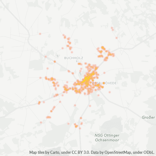 Heatmap für plz 27374
