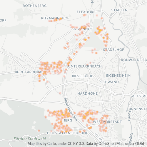 Heatmap für plz 90768