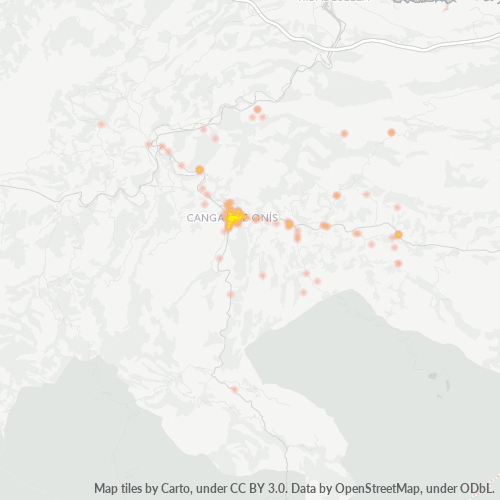 Mapa de calor para código postal 33550