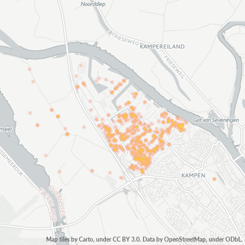 Heatmap voor postcode 8263