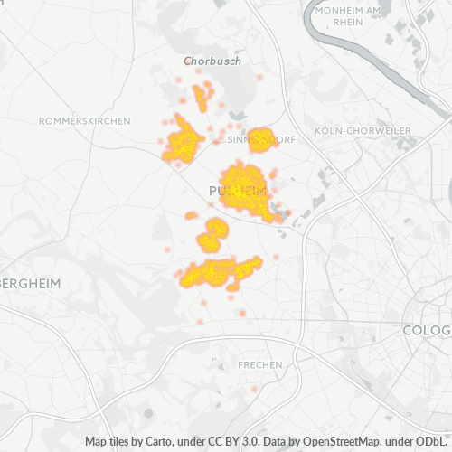 Heatmap für plz 50259