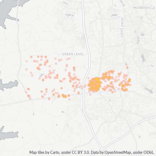 27523 Business Density Heatmap