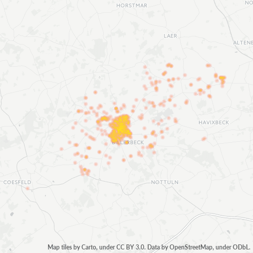 48727 Standortdichte-Heatmap