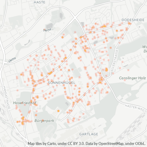 49088 Standortdichte-Heatmap