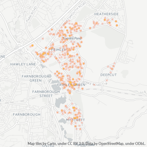 GU16 Business Density Heatmap