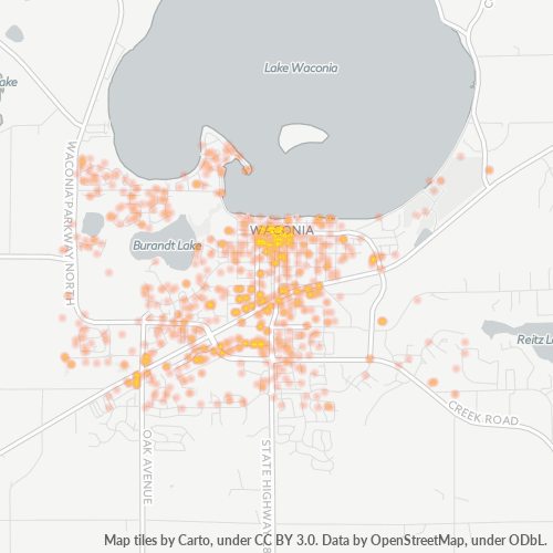 55387 Business Density Heatmap