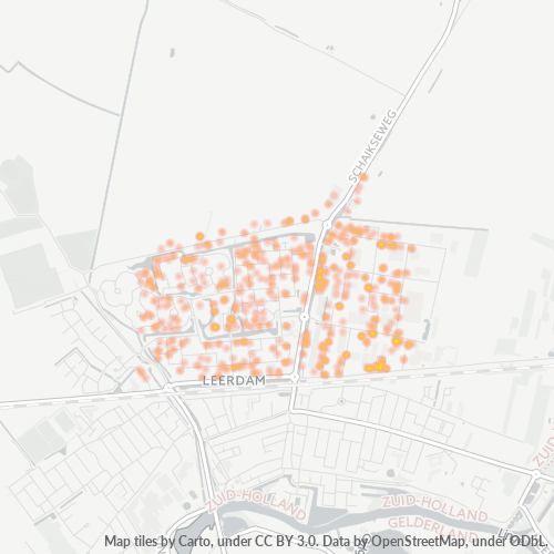 Heatmap voor postcode 4143