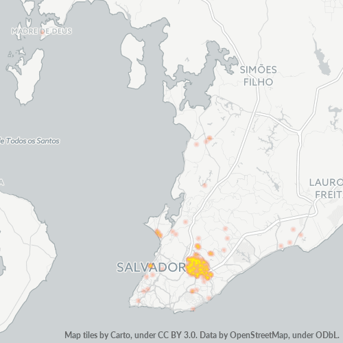 41100-000 Mapa de calor de densidad empresarial