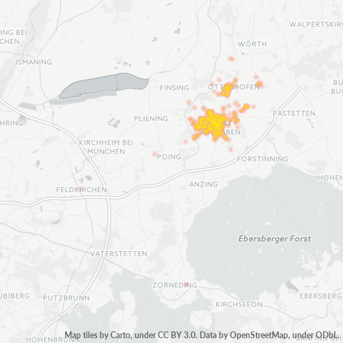 Heatmap für plz 85570