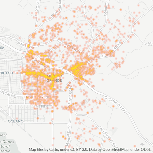 93420 Business Density Heatmap