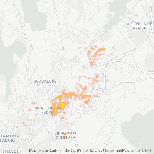 15707 Mapa de calor de densidad empresarial