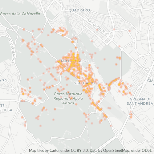 Mappa di calore per cap 00178