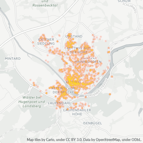 Heatmap für plz 45219