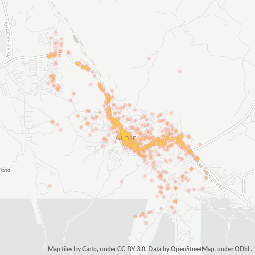 85501 Business Density Heatmap